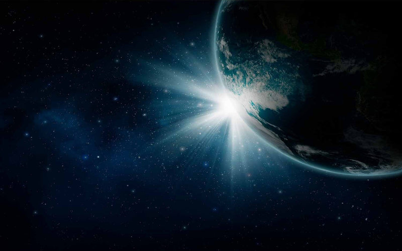 Fototapetes - Pasaules piedzimšana - tumša kosmosa ainava ar zvaigznēm, 60169