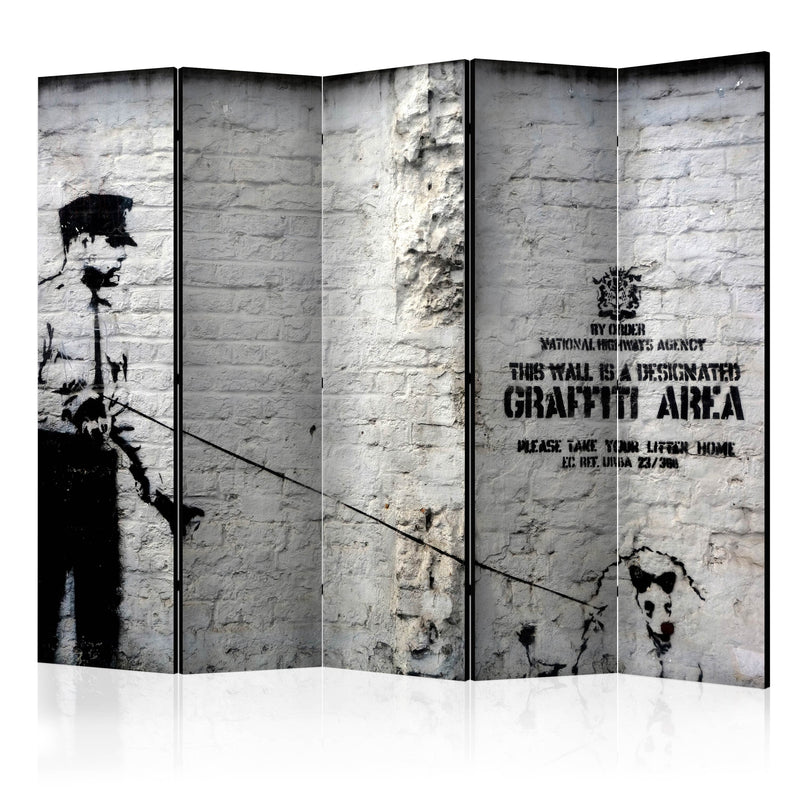 Aizslietnis 5-daļīgs - Banksy - Grafiti zona (225x172cm) 225x172 cm Home Trends