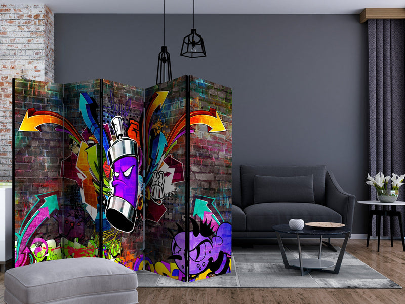 Aizslietnis 5-daļīgs - Grafiti - krāsu uzbrukums (225x172cm) 225x172 cm Home Trends