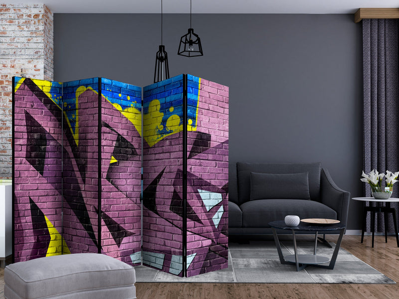 Aizslietnis 5-daļīgs - Ielu māksla - grafiti (225x172cm) 225x172 cm Home Trends