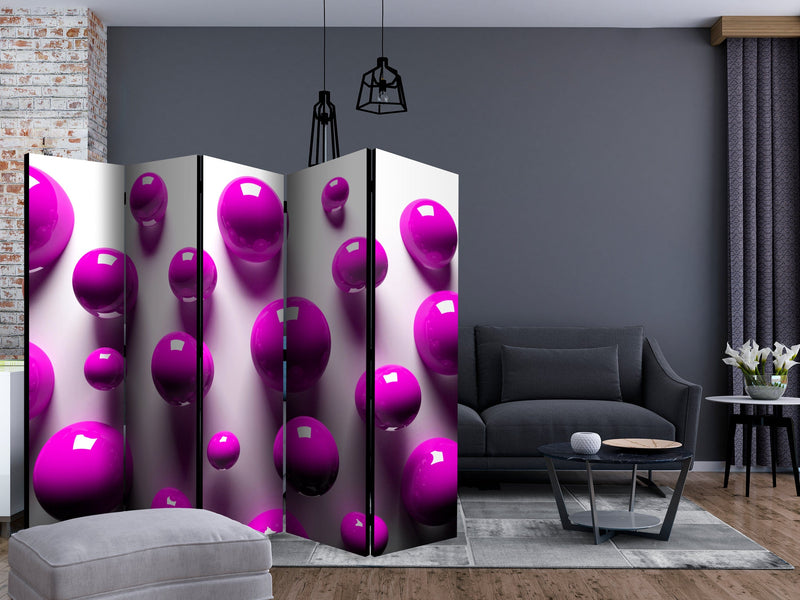 Aizslietnis 5-daļīgs - Violetās bumbas (225x172cm) 225x172 cm Home Trends