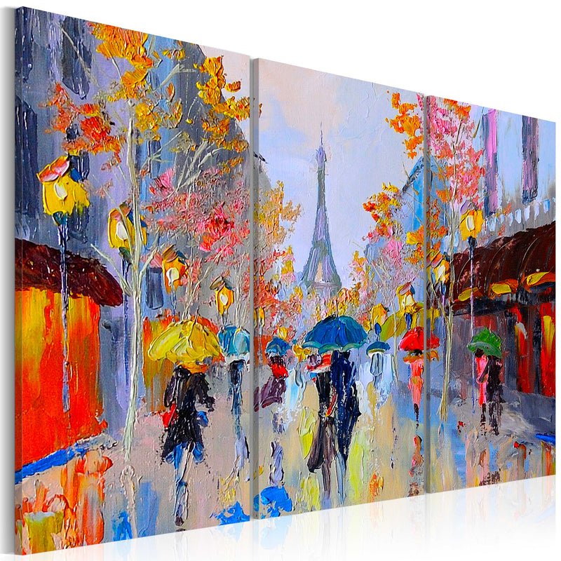 Ar rokām gleznota Kanva - Rainy Paris Home Trends