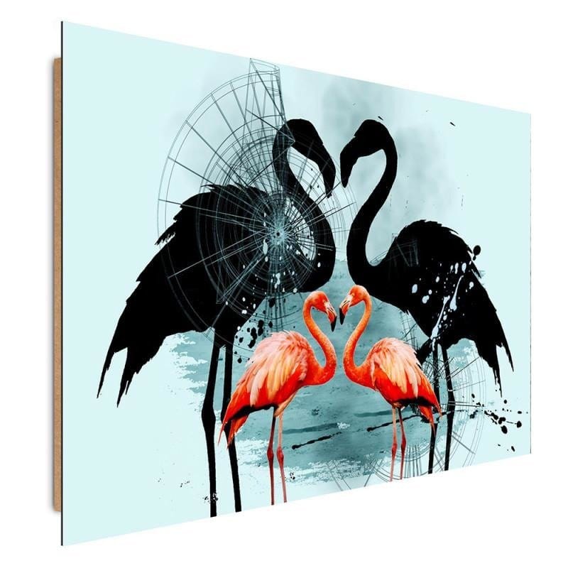 Dekoratīvais panelis - A Pair Of Flamingos 3  Home Trends Deco