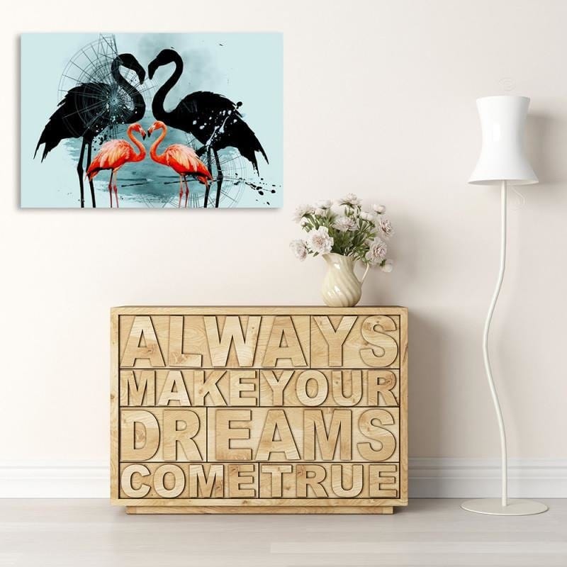Dekoratīvais panelis - A Pair Of Flamingos 3  Home Trends Deco