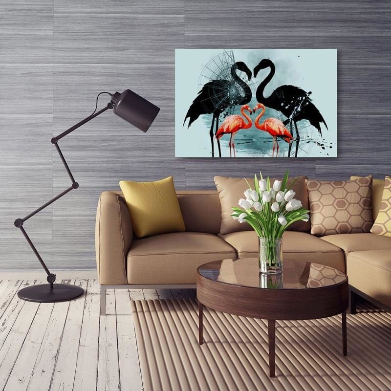 Dekoratīvais panelis - A Pair Of Flamingos 3  Home Trends Deco