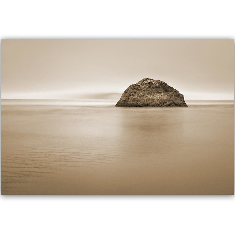 Dekoratīvais panelis - A Rock In The Sea At Dusk 1  Home Trends Deco