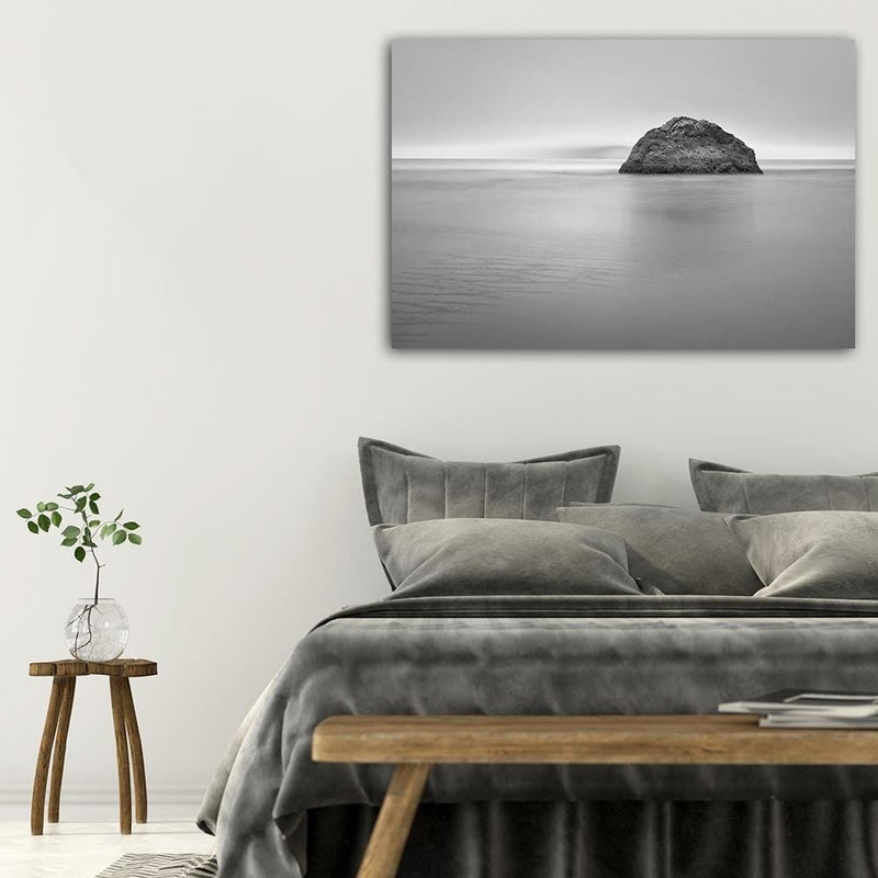 Dekoratīvais panelis - A Rock In The Sea At Dusk 2  Home Trends Deco