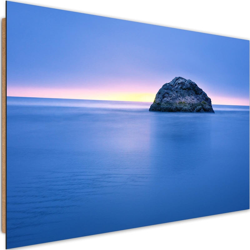 Dekoratīvais panelis - A Rock In The Sea At Dusk 4  Home Trends Deco