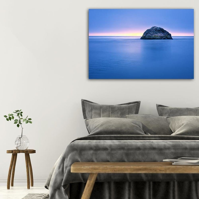 Dekoratīvais panelis - A Rock In The Sea At Dusk 4  Home Trends Deco