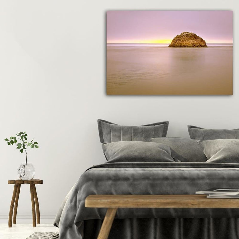 Dekoratīvais panelis - A Rock In The Sea At Dusk  Home Trends Deco