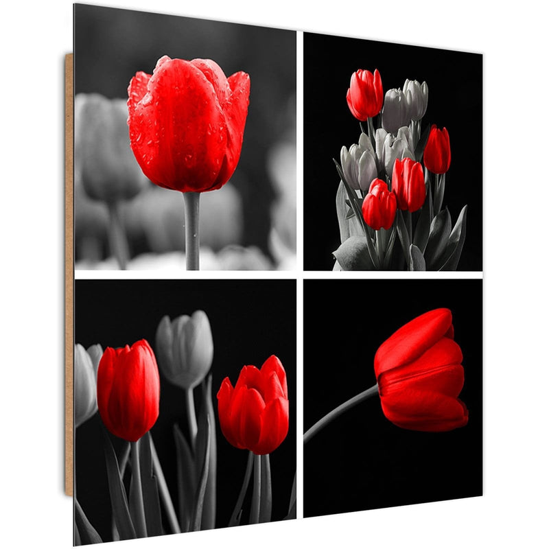 Dekoratīvais panelis - A Set Of Red Tulips  Home Trends Deco