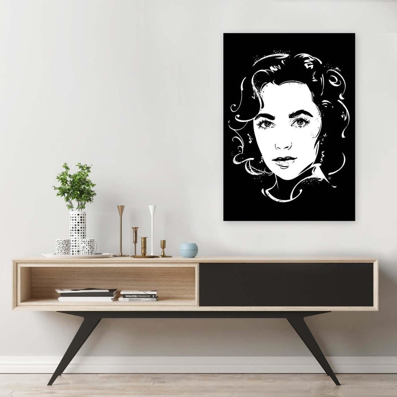 Dekoratīvais panelis - Actress Image Black And White  Home Trends Deco