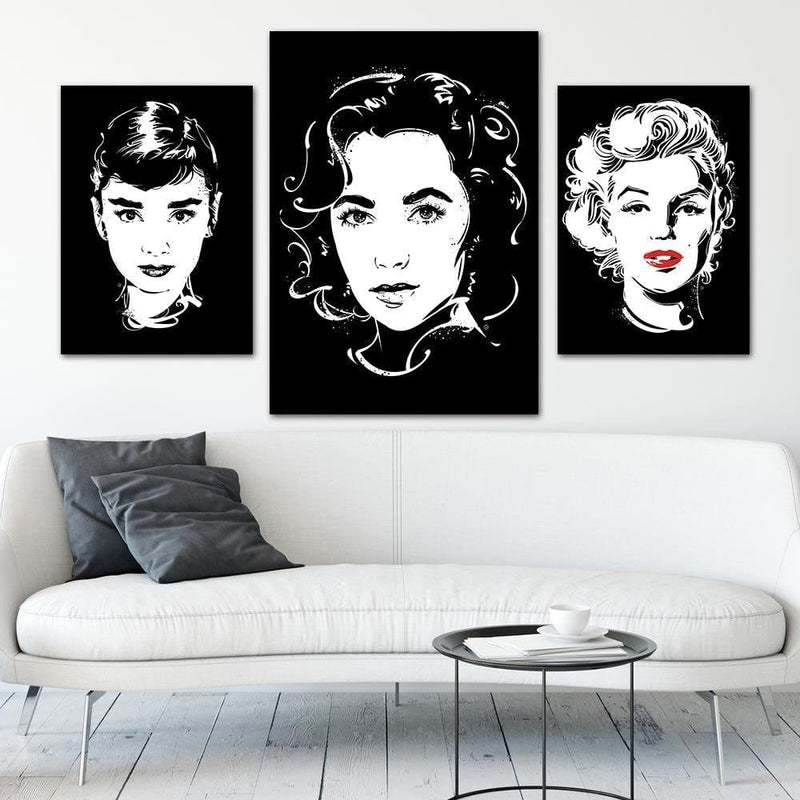 Dekoratīvais panelis - Actress Image Black And White  Home Trends Deco