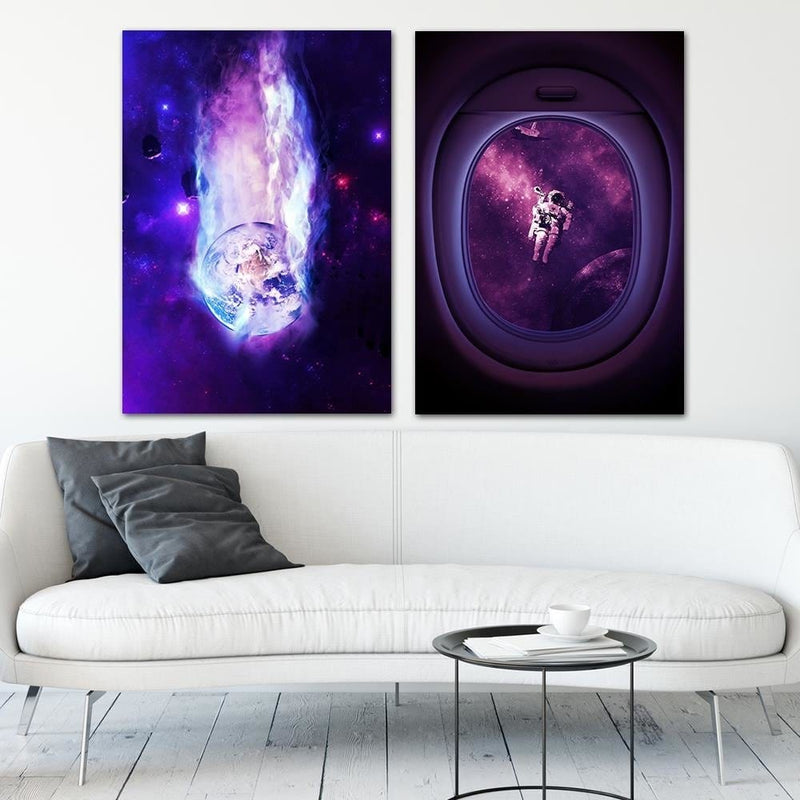 Dekoratīvais panelis - Artwork Image Astronaut Purple  Home Trends Deco