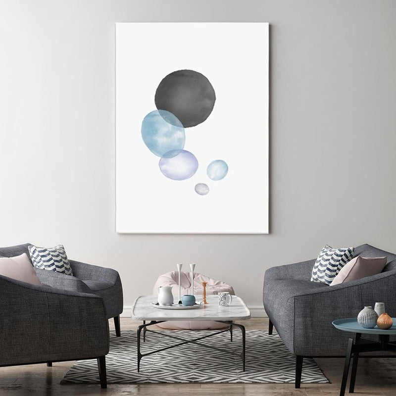 Dekoratīvais panelis - Black And Blue Circles  Home Trends Deco