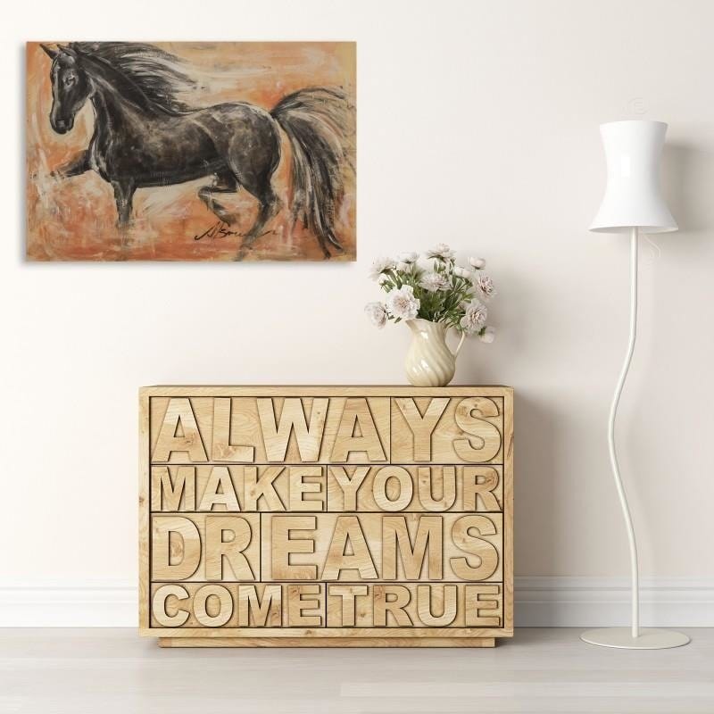 Dekoratīvais panelis - Black Horse 1  Home Trends Deco