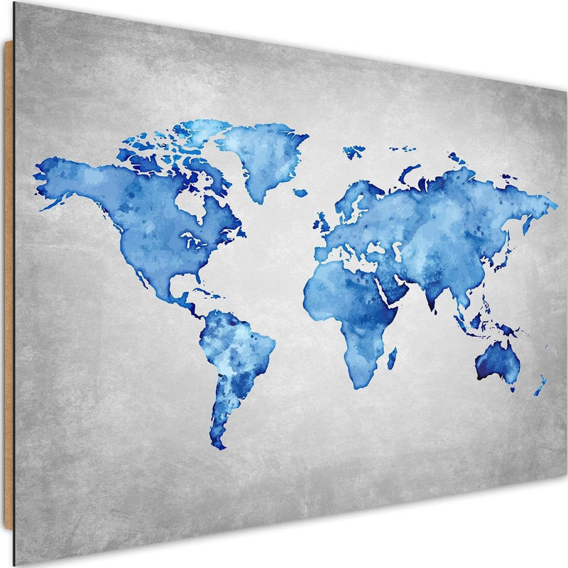 Dekoratīvais panelis - Blue Map Of The World  Home Trends Deco