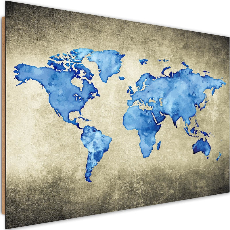 Dekoratīvais panelis - Blue Map Of The World  Home Trends Deco