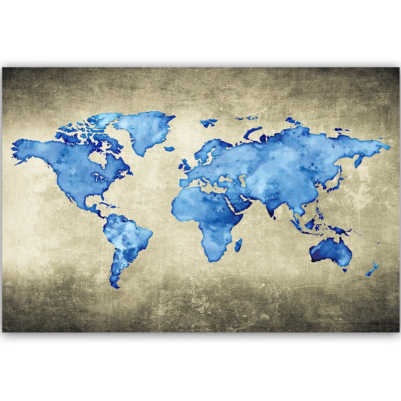 Dekoratīvais panelis - Blue Map Of The World  Home Trends Deco