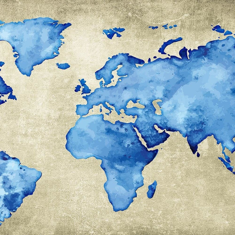 Dekoratīvais panelis - Blue Map Of The World  Home Trends Deco