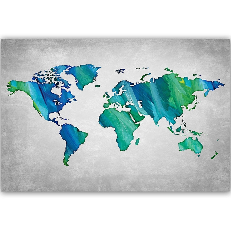 Dekoratīvais panelis - BlueGreen World Map  Home Trends Deco