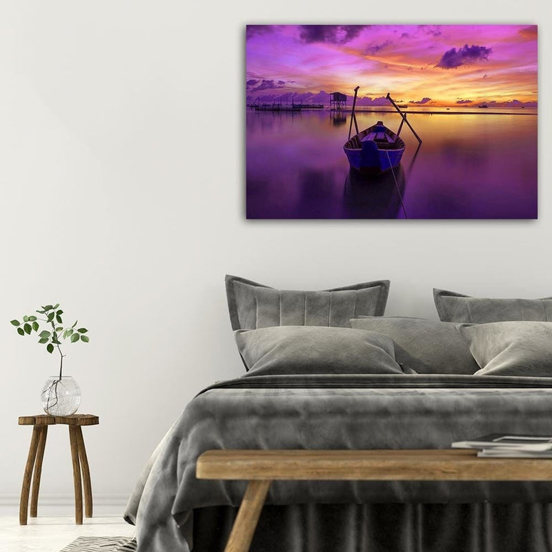 Dekoratīvais panelis - Boat On Calm Lake 3  Home Trends Deco