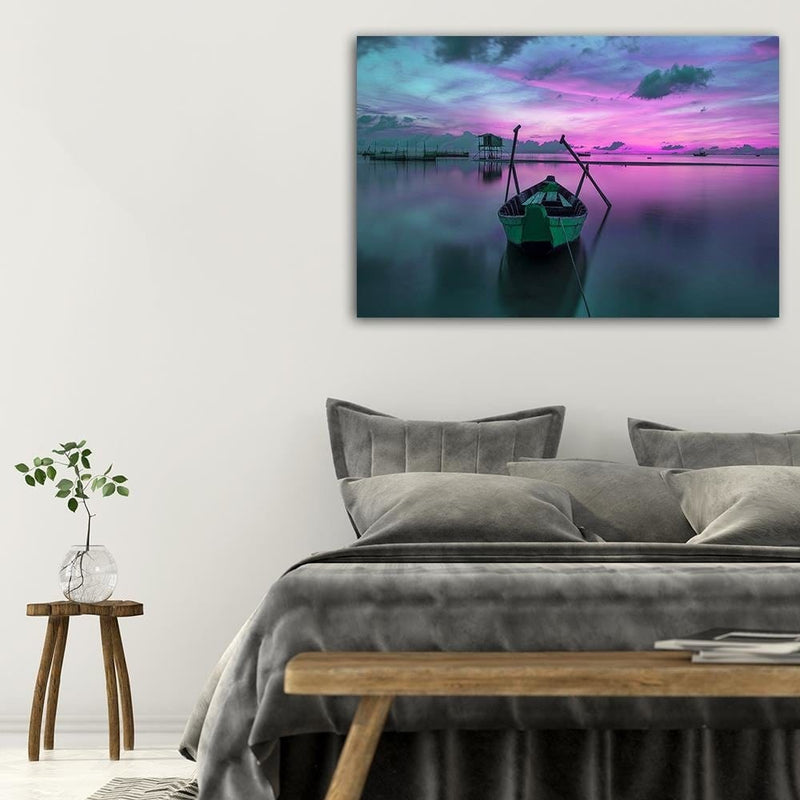 Dekoratīvais panelis - Boat On Calm Lake 4  Home Trends Deco