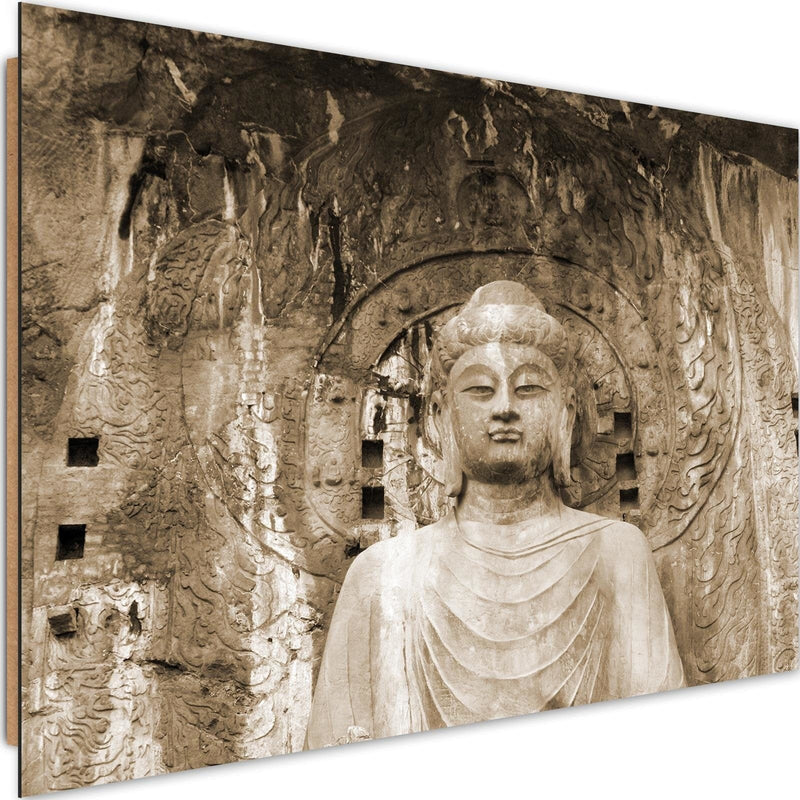 Dekoratīvais panelis - Buddha In Front Of The Walls Of The Temple  Home Trends Deco