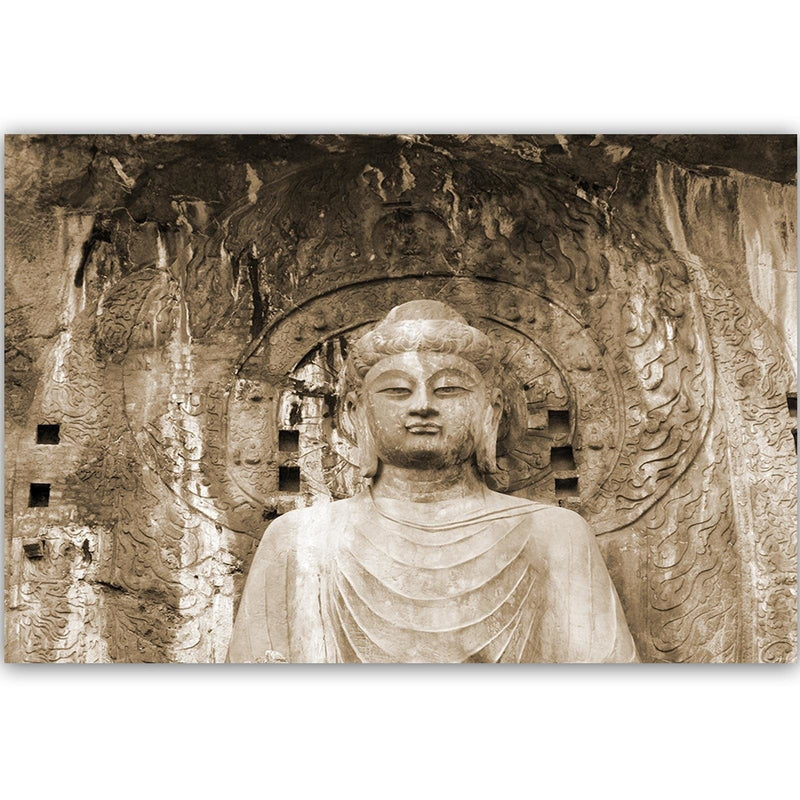 Dekoratīvais panelis - Buddha In Front Of The Walls Of The Temple  Home Trends Deco