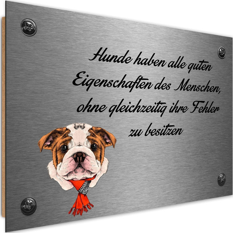 Dekoratīvais panelis - Bulldog With A Red Shawl  Home Trends Deco