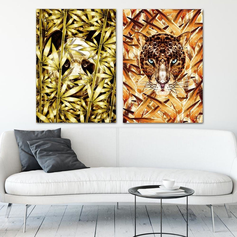 Dekoratīvais panelis - Cheetah Image Animal Print Orange  Home Trends Deco