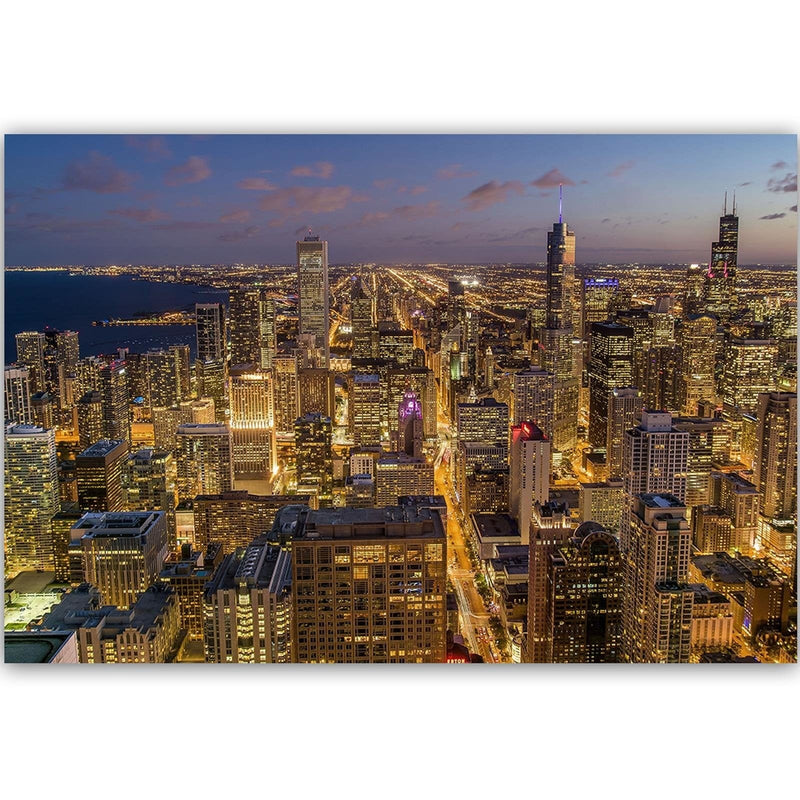 Dekoratīvais panelis - Chicago At Night  Home Trends Deco