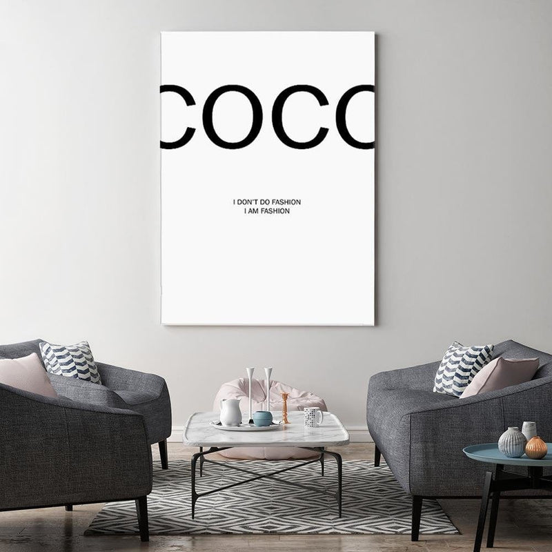 Dekoratīvais panelis - Coco Chanel Quote  Home Trends Deco