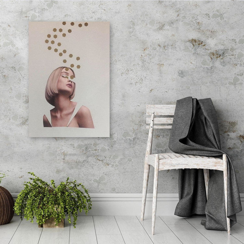 Dekoratīvais panelis - Collage Woman Portrait Image Beige  Home Trends Deco