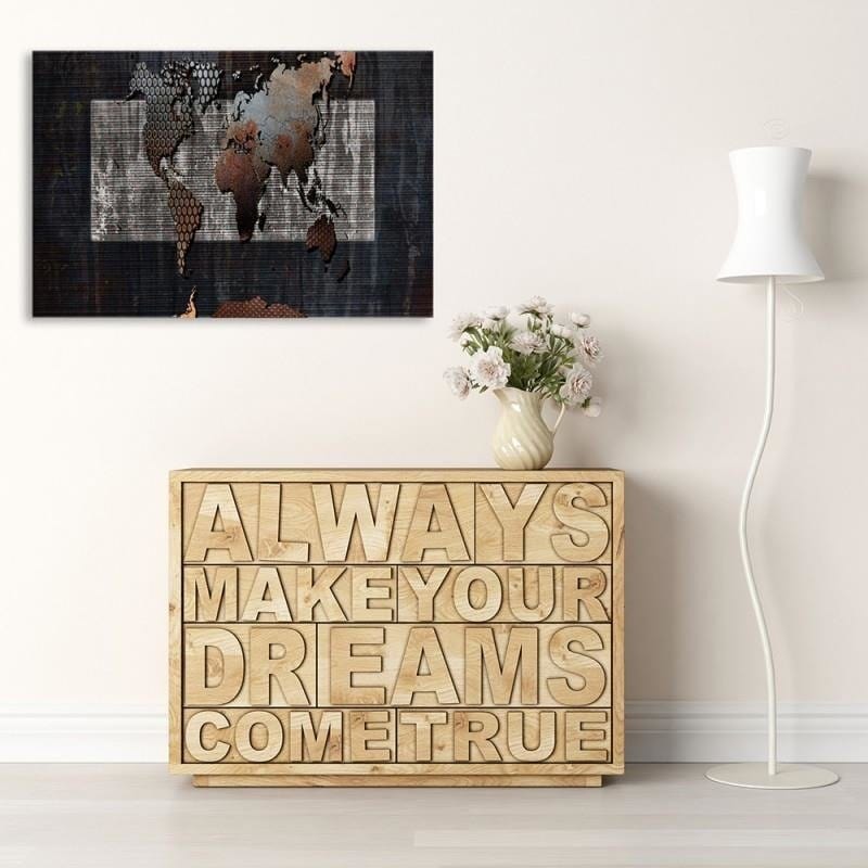 Dekoratīvais panelis - Composition With A World Map 2  Home Trends Deco