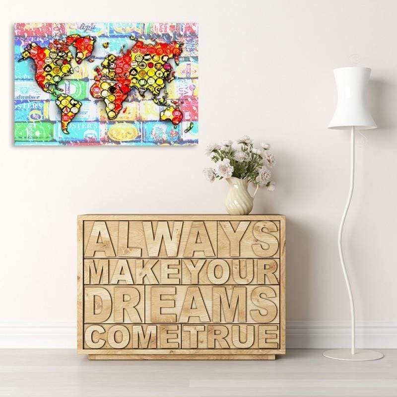 Dekoratīvais panelis - Composition With A World Map 2  Home Trends Deco