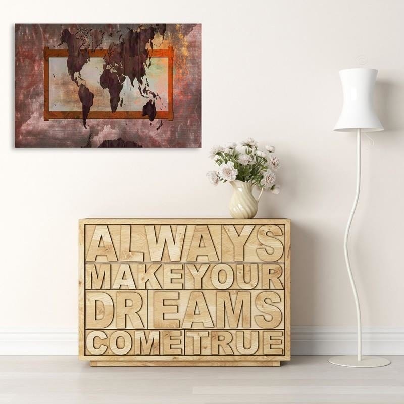 Dekoratīvais panelis - Composition With A World Map 5  Home Trends Deco