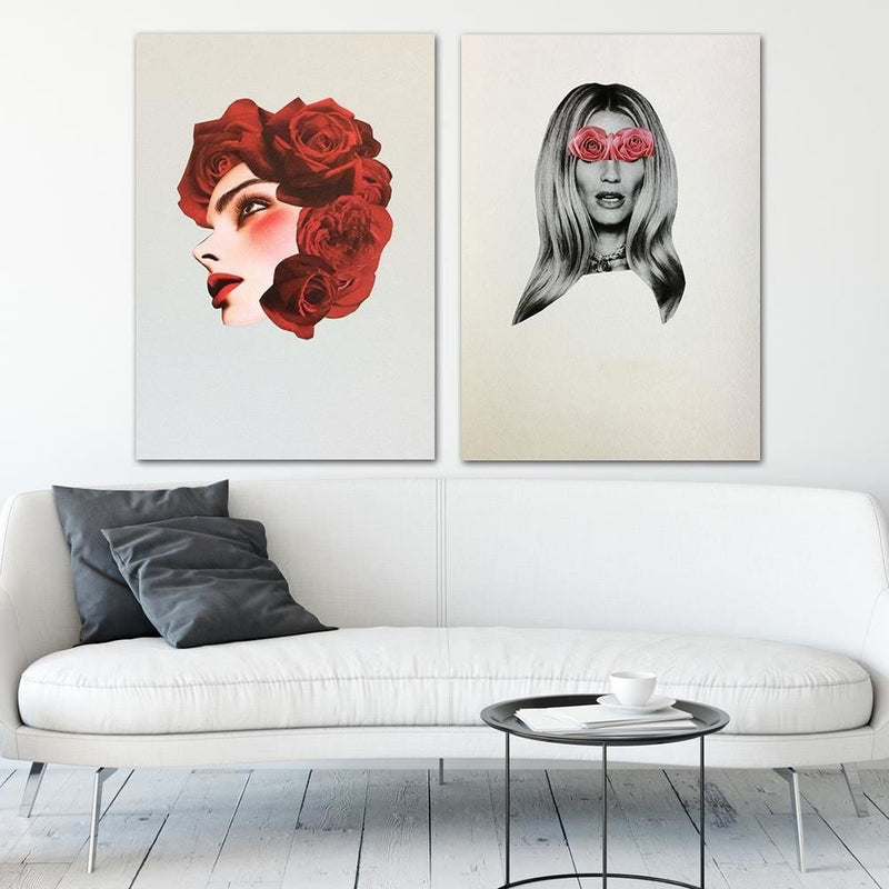 Dekoratīvais panelis - Creative Flowers Head Image Red  Home Trends Deco