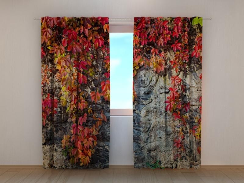 Dienas un nakts aizkari - Rudens efejas 180 x 140 cm (2X 90x140 cm) / SCREEN E-interjers.lv