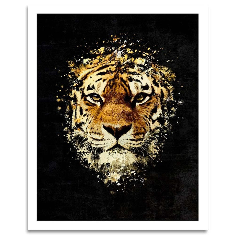 Glezna baltā rāmī - Wild Tiger  Home Trends DECO