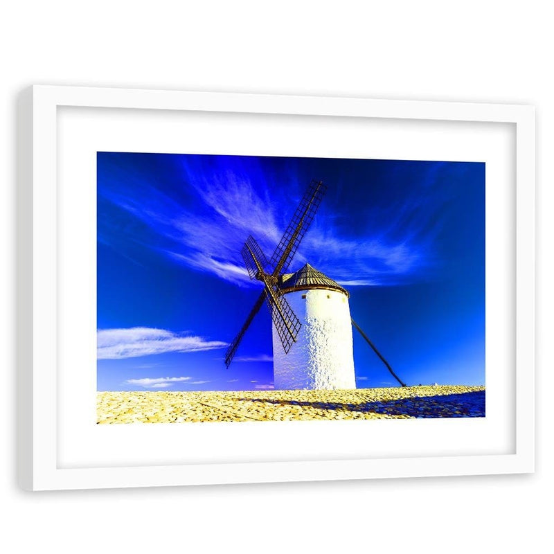 Glezna baltā rāmī - Windmill 3  Home Trends DECO