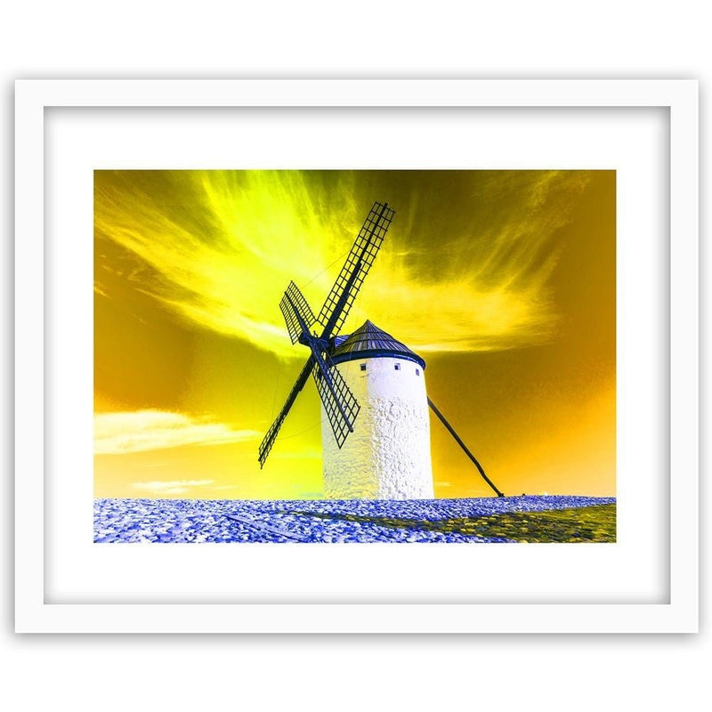 Glezna baltā rāmī - Windmill 4  Home Trends DECO