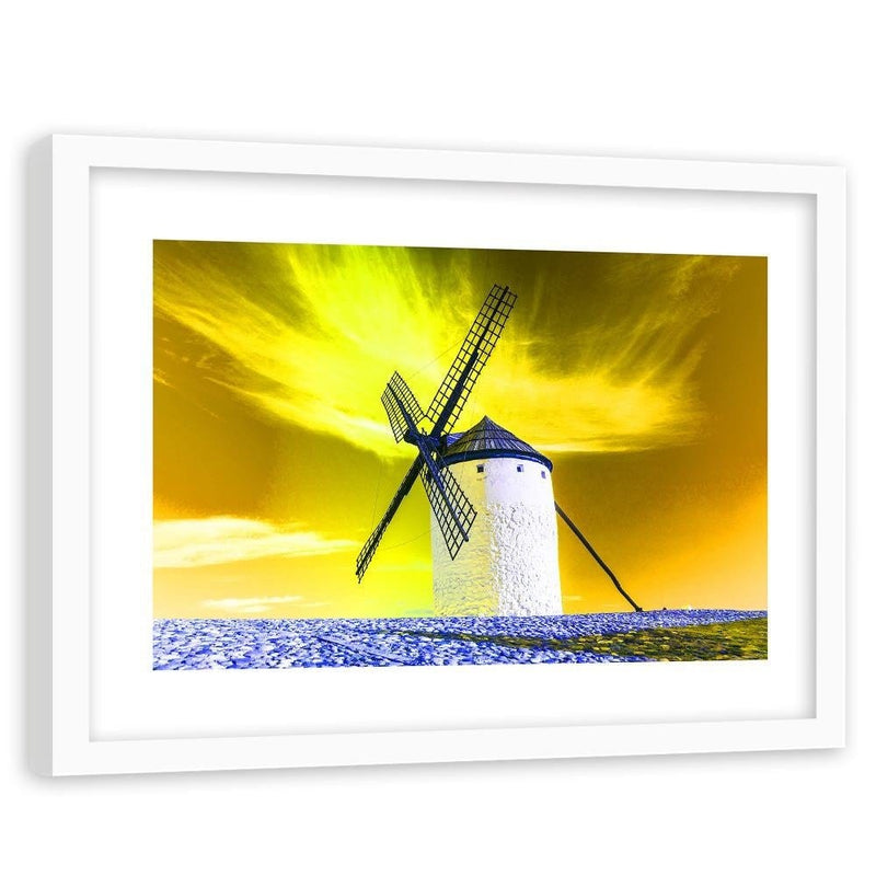 Glezna baltā rāmī - Windmill 4  Home Trends DECO