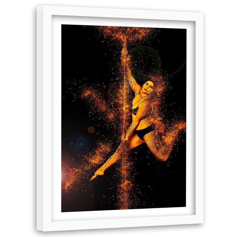 Glezna baltā rāmī - Woman Dancing On The Tube  Home Trends DECO