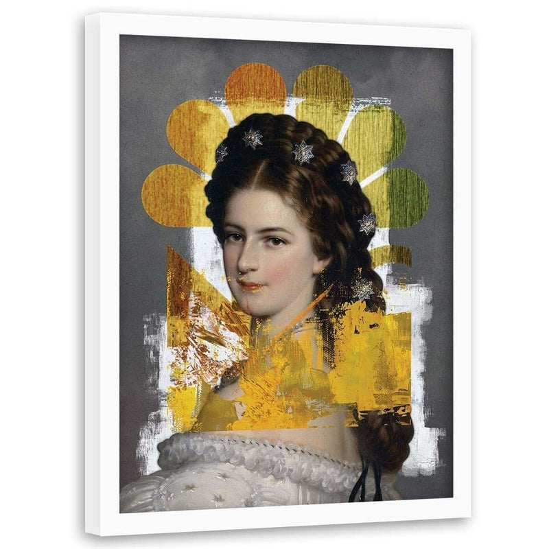 Glezna baltā rāmī - Woman Portrait  Home Trends DECO