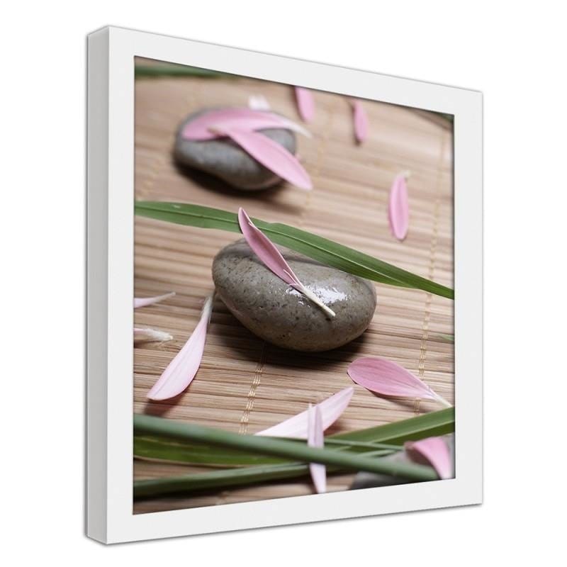 Glezna baltā rāmī - Zen flower petals  Home Trends DECO