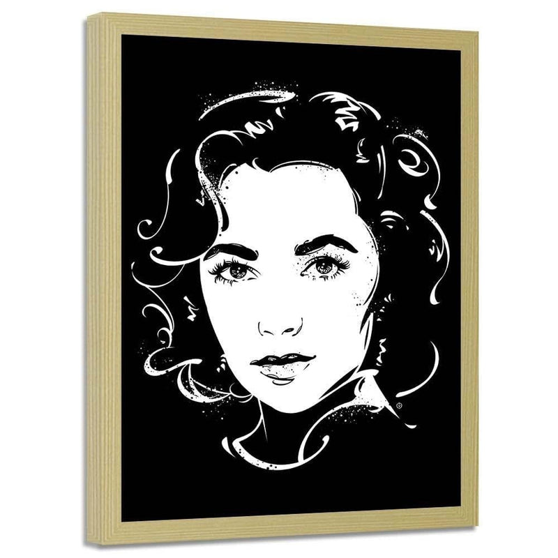 Glezna bēšā rāmī - Actress Image Black And White  Home Trends DECO