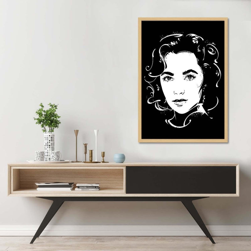 Glezna bēšā rāmī - Actress Image Black And White  Home Trends DECO