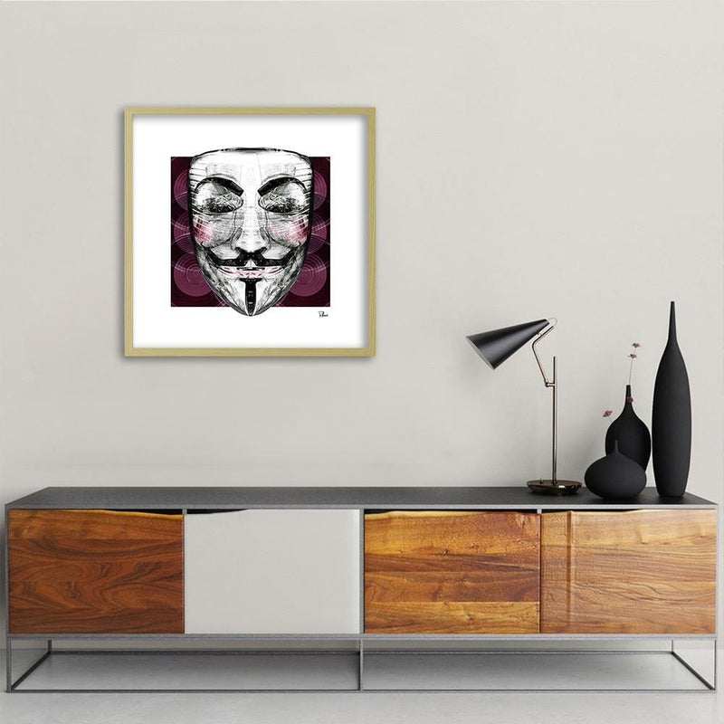 Glezna bēšā rāmī - Anonymous Mask  Home Trends DECO