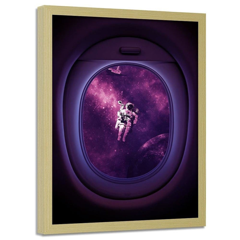 Glezna bēšā rāmī - Artwork Image Astronaut Purple  Home Trends DECO